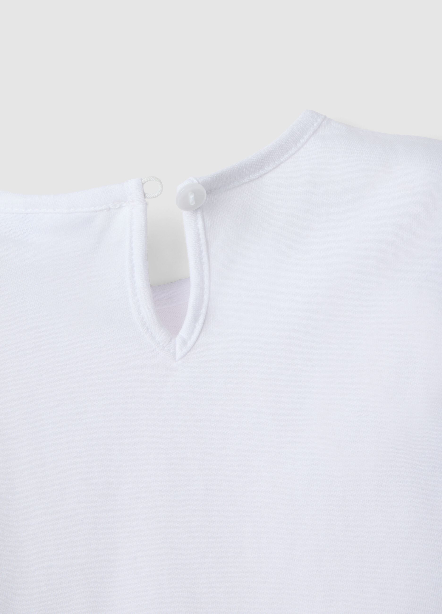 White pure cotton T-shirt for girls regular fit with unicorn