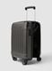 Grey hard-shell travel trolley suitcase with wheels_2