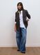 Blue denim wide-leg jeans in pure cotton_0