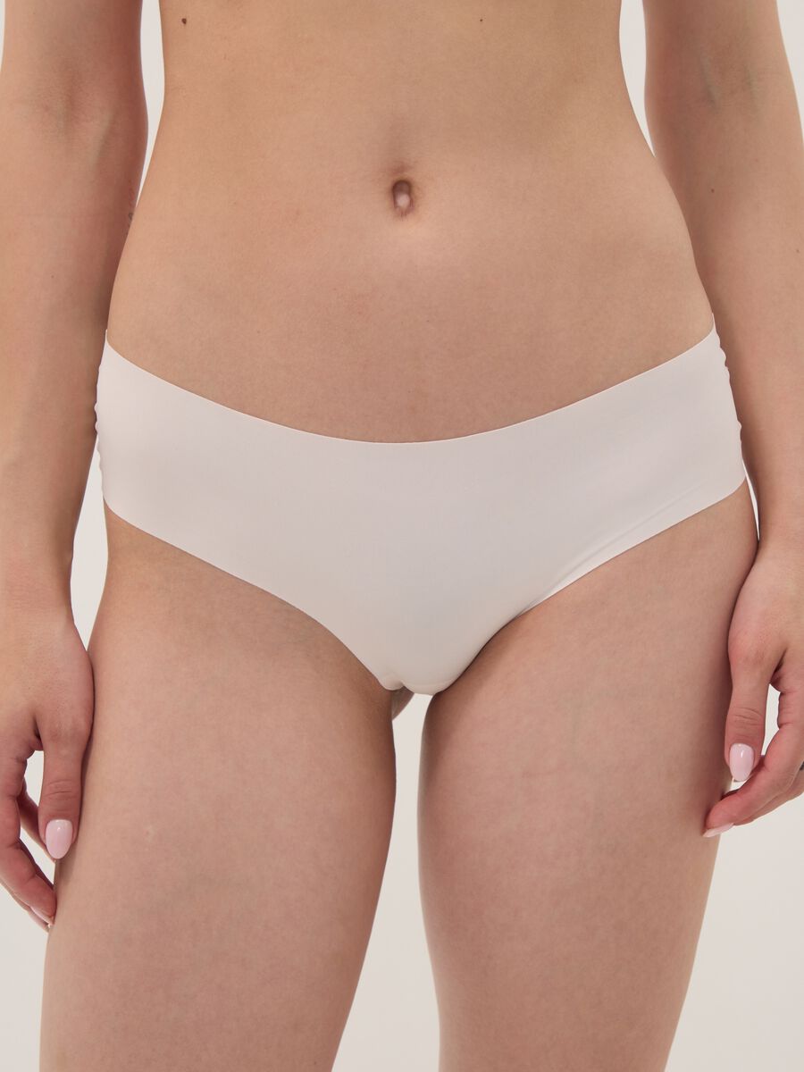 Pink regular-waist stretch microfibre hipster briefs_1