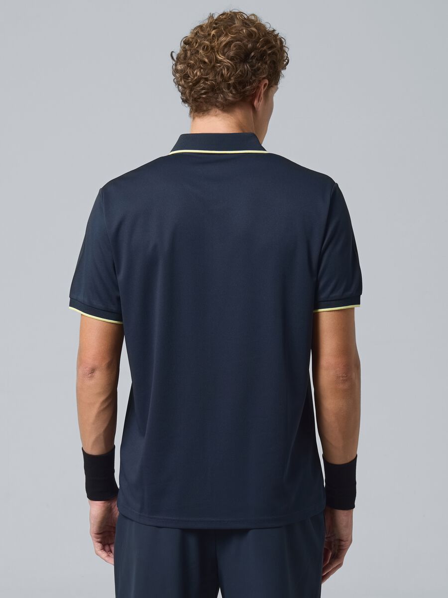 ALTAVIA COURT black sports polo in technical fabric_3