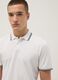 White stretch cotton polo shirt, regular fit_2