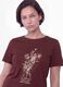 Red pure cotton T-shirt with floral print, regular fit_0
