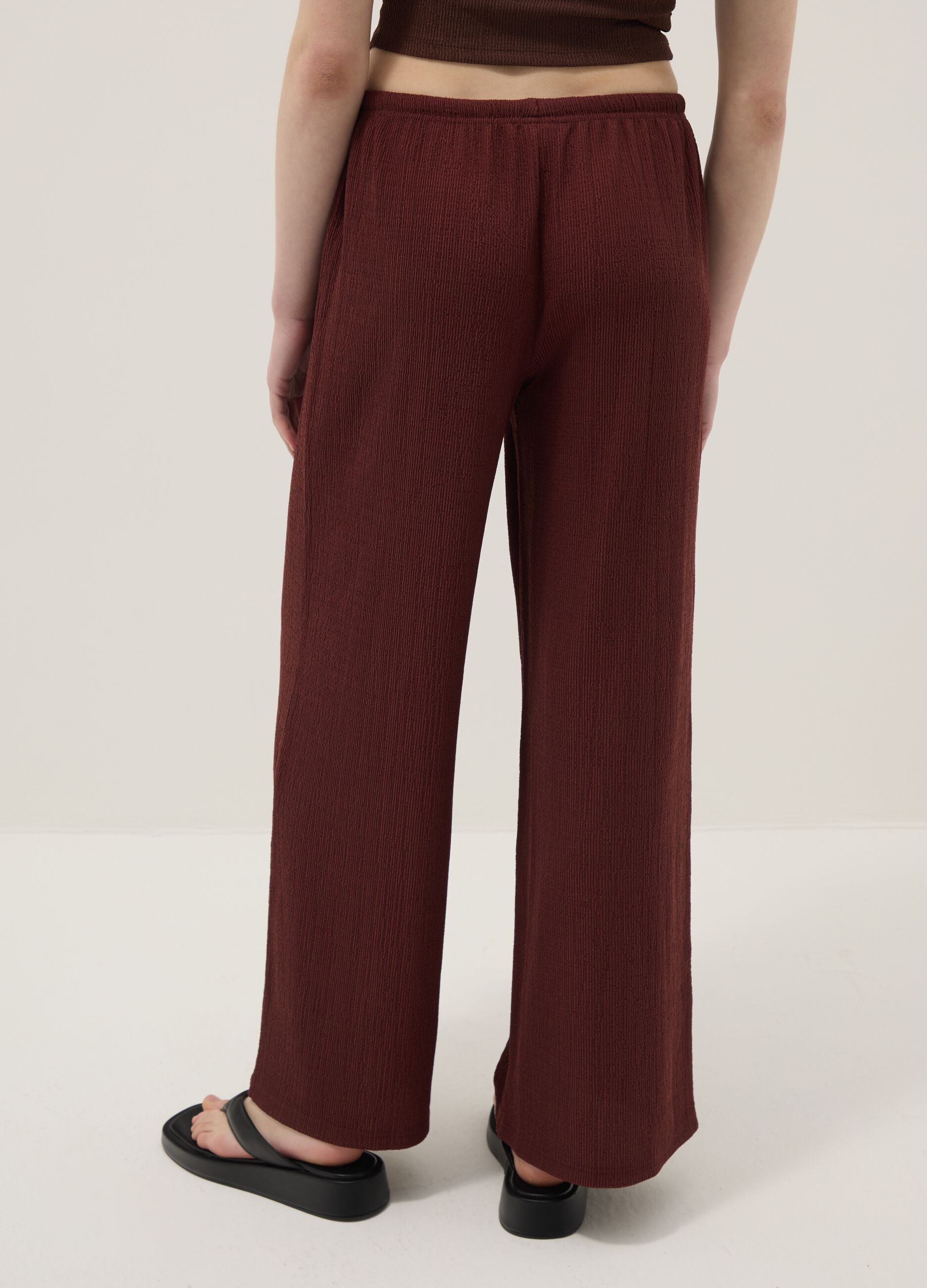 Brown wide-leg joggers