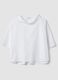 White stretch-cotton top with soft funnel neck_4