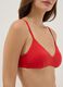 Red triangle bikini top in stretch fabric_3