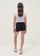 Black cotton-blend shorts with elasticated waist_1