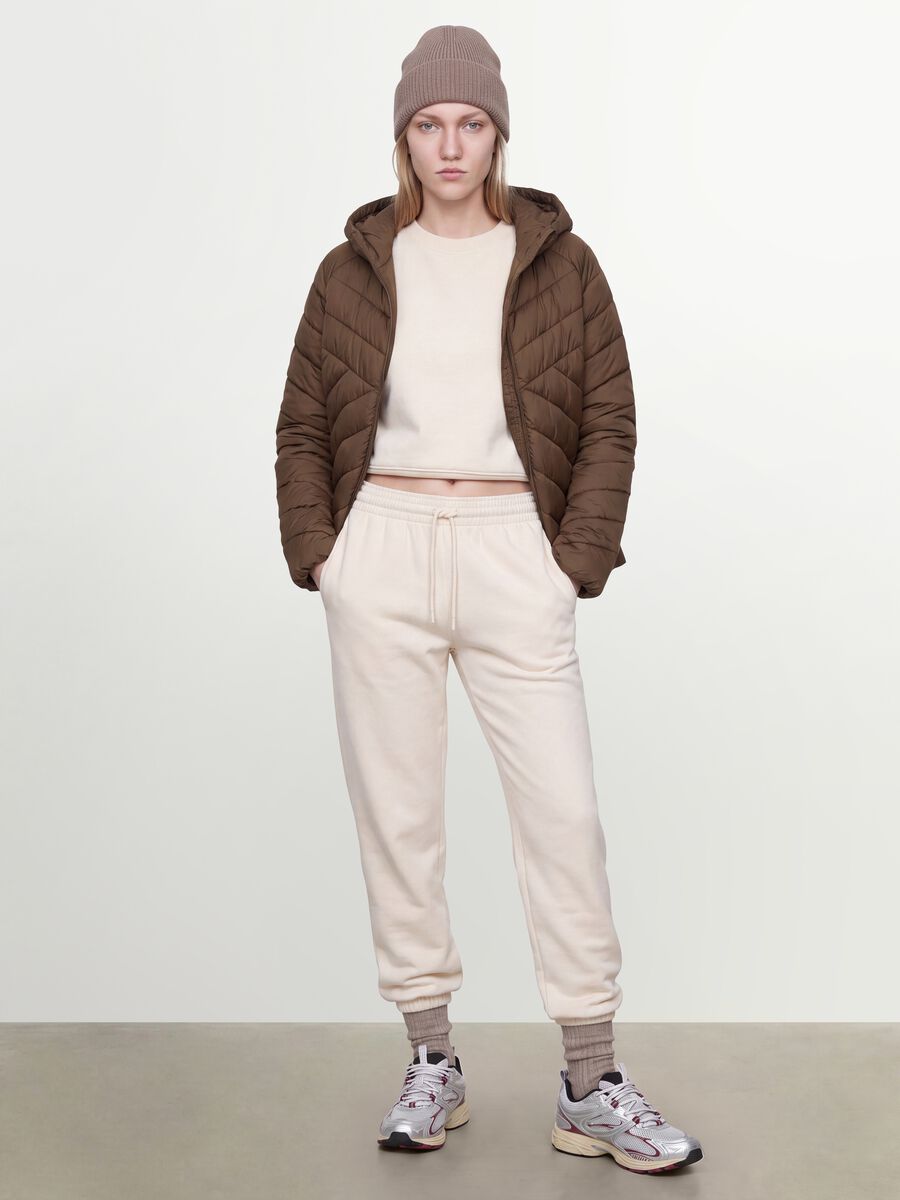 Green Ultralight quilted hooded jacket with zip_2