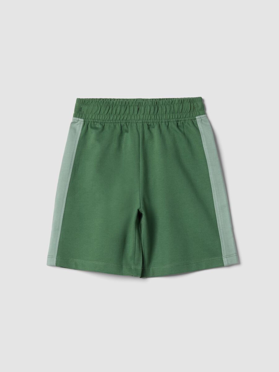 Children's Green Cotton Shorts with Regular Fit_0