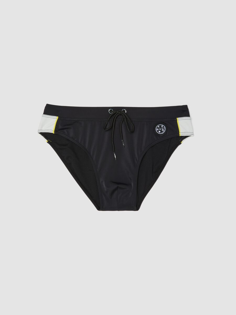 Blue stretch swim briefs_4