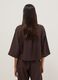 Brown viscose and linen blend shirt, regular fit_4