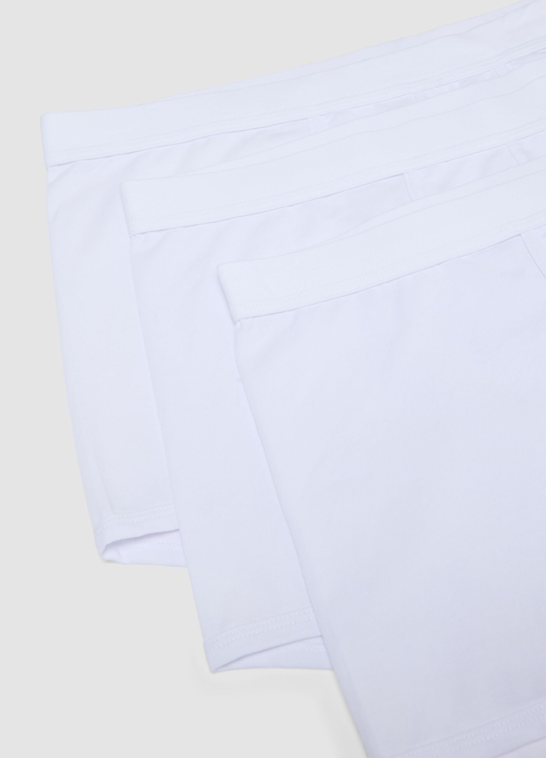 3-pack white stretch cotton boxers, regular fit