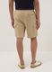 Beige cotton-blend cargo pocket Bermuda shorts, relaxed fit_2
