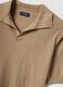 Beige short-sleeve pure cotton polo shirt, regular fit_5