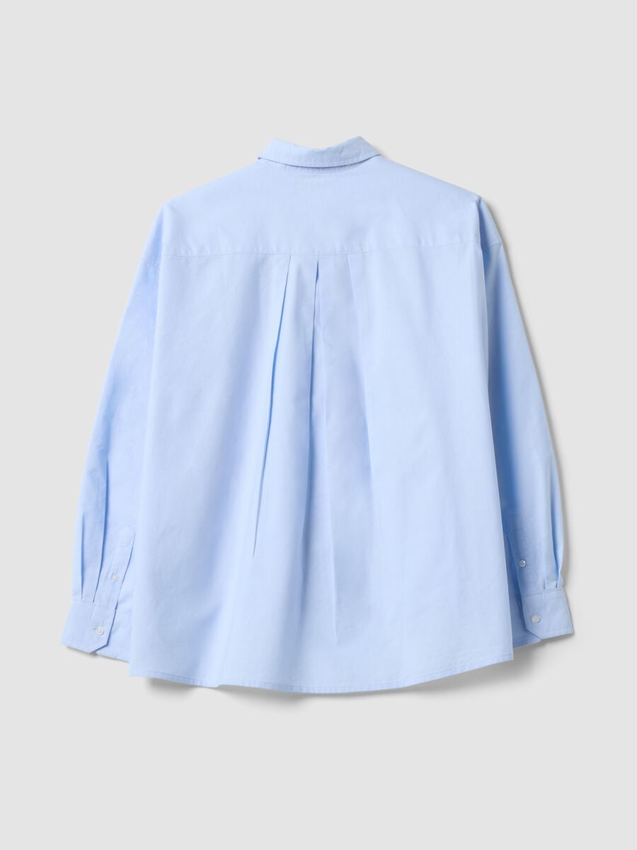 Light blue pure cotton shirt with classic collar, regular fit_6