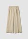 Beige stretch viscose palazzo trousers_4