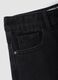 Black wide-leg cotton and viscose blend jeans for boys_2