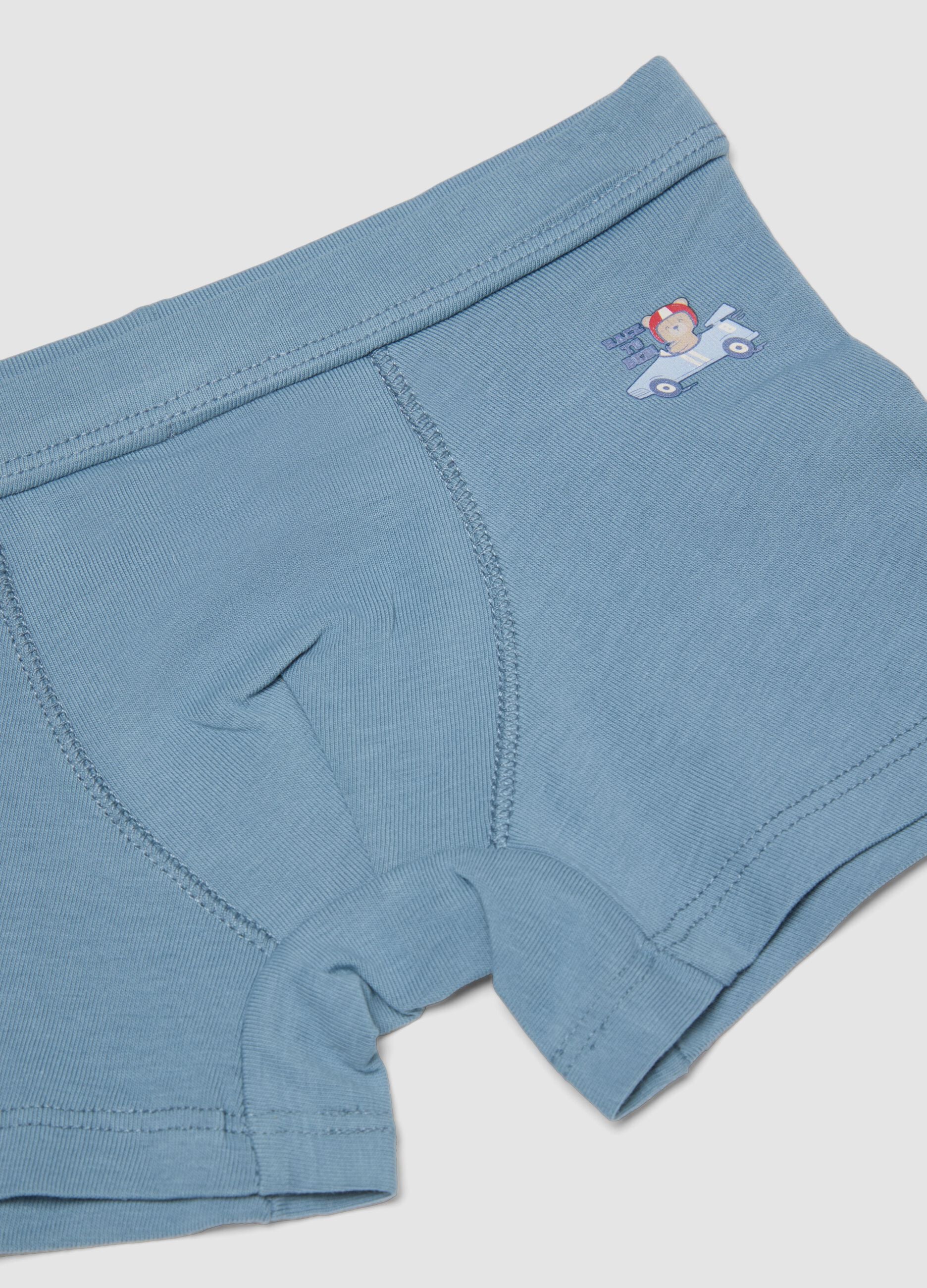 3-pack of multicolour organic stretch cotton boxer briefs for baby boys and toddlers