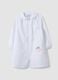 Customisable white nursery apron with embroidered animals_0