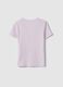 Purple stretch cotton fitted T-shirt for girls_4