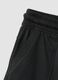 Black organic cotton shorts with elasticated waist_2