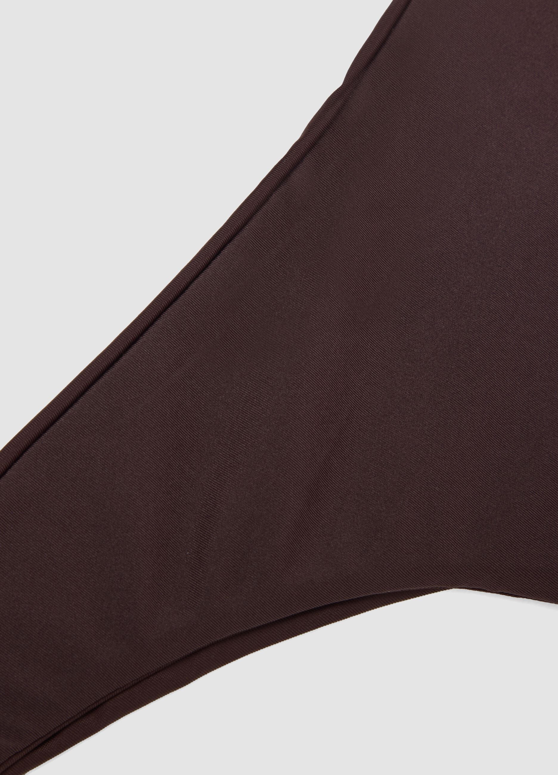 Brown stretch Brazilian bikini bottoms
