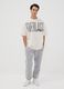 White oversized pure cotton T-shirt with front logo_1