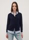 Regular fit blue cardigan with buttons_0