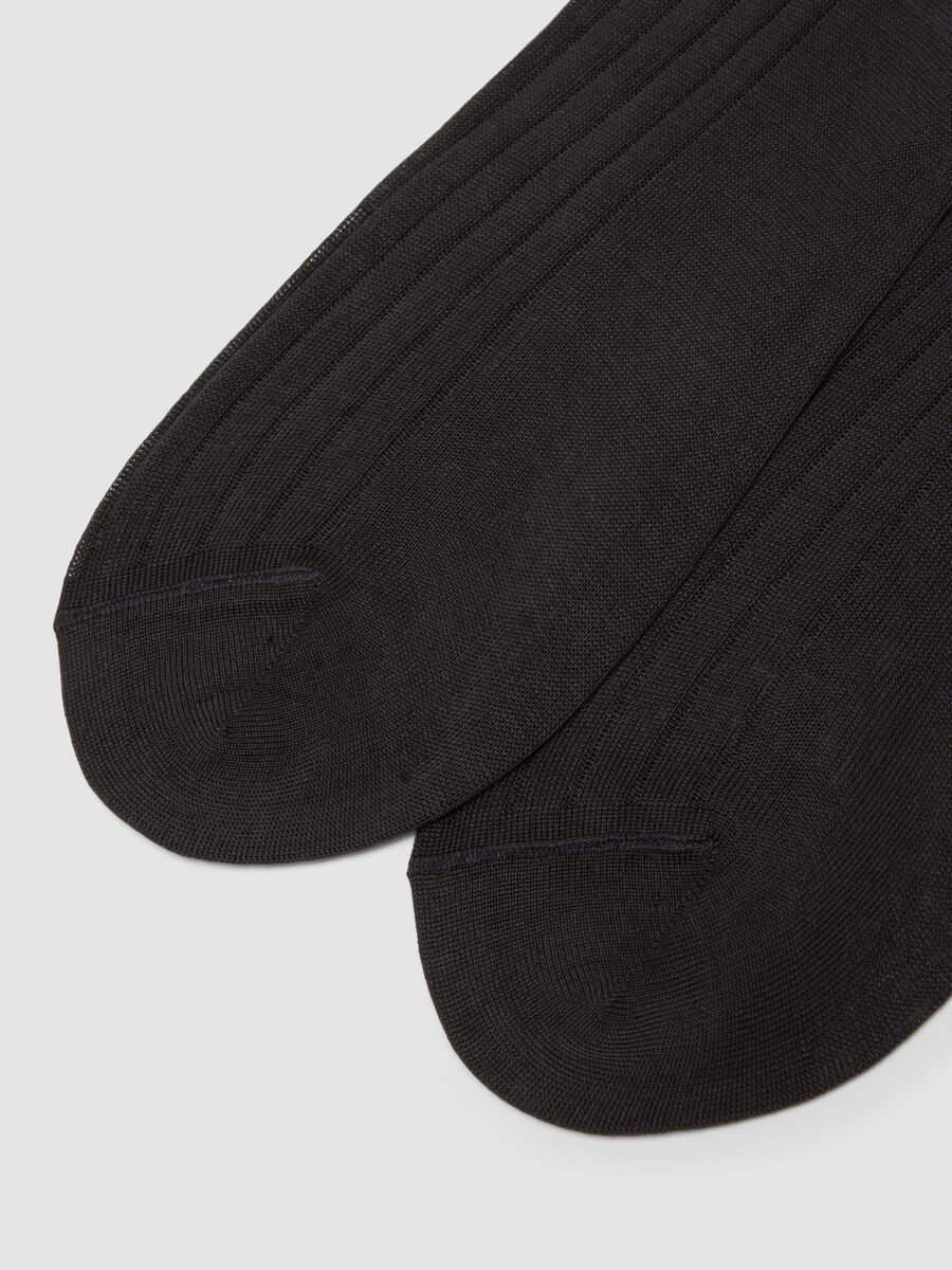 2-pack of grey midi socks in pure cotton_2