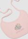 2-pack pink and white organic cotton bibs with Disney print_2