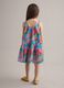 Multicolour pure cotton dress with wide straps_1