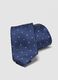 Blue tie, 7.5 cm blade, with small polka-dot pattern_2