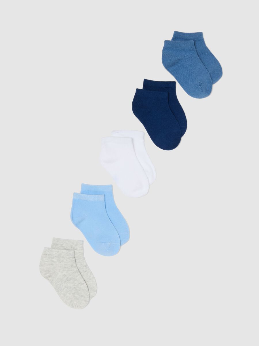 Multipack of multicolour cotton blend short socks for newborns_0