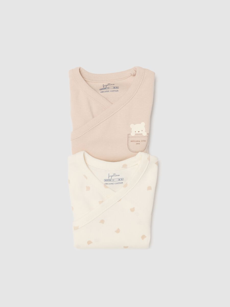 Twin-Pack Pure Cotton Multicolour Bodysuits for Babies_3