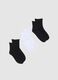 Tripack of short multicolour socks in cotton blend with snug fit_0