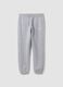Grey cotton-blend joggers with logo_4