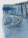 Girls&rsquo; blue pure cotton denim shorts, regular fit with rhinestones_2