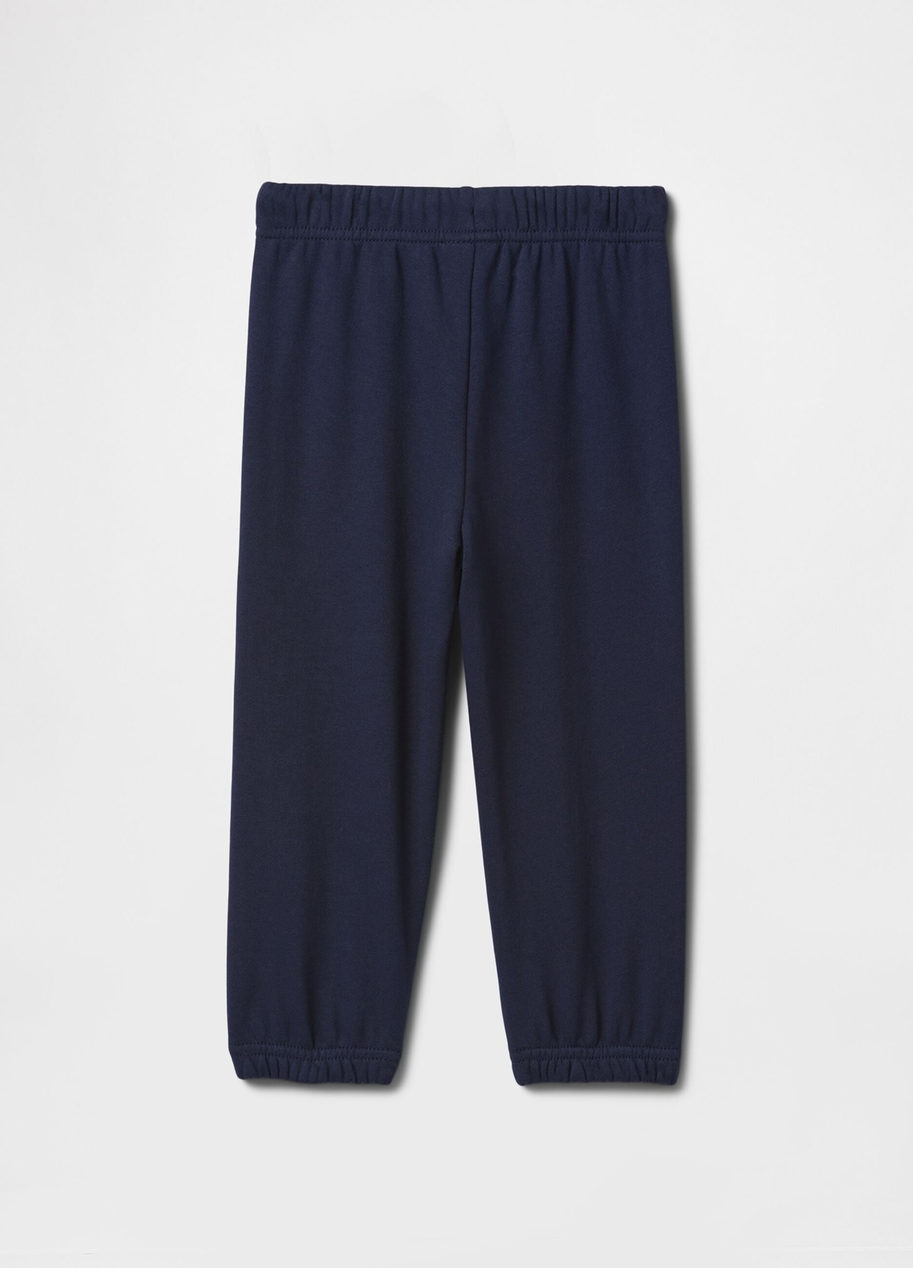 Cotton blend trousers with logo