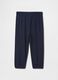 Cotton blend trousers with logo_1
