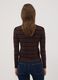 Brown viscose-blend polo-collar jumper, regular fit_3