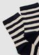 Blue striped socks in stretch organic cotton_1
