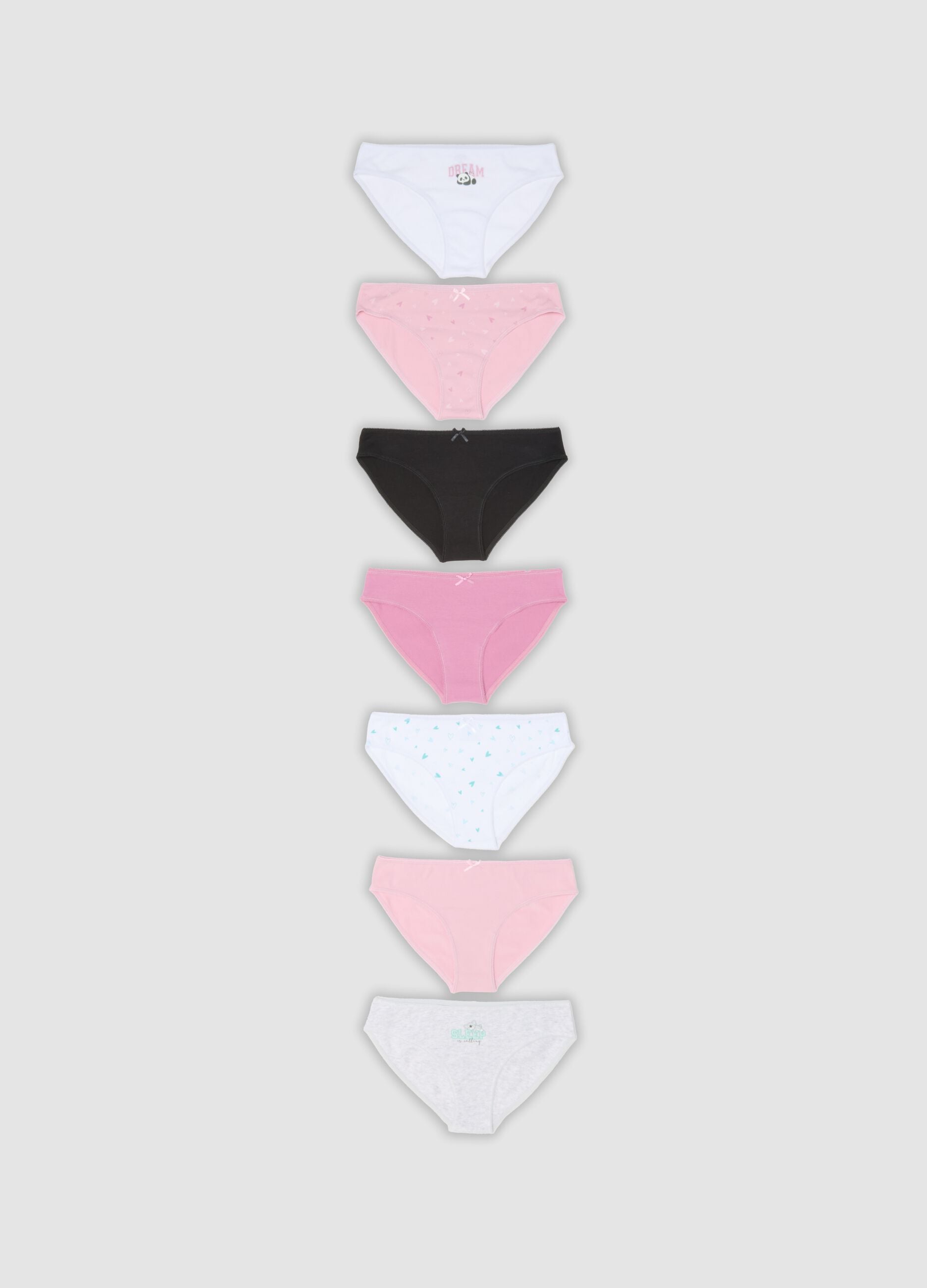 Girls&rsquo; 7-pack multicolour organic cotton briefs