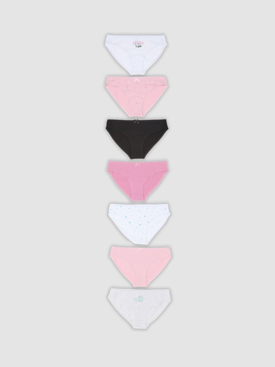Girls&rsquo; 7-pack multicolour organic cotton briefs_0