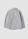 Grey ribbed shirt with zip and classic collar, oversized fit_1