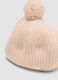 Pink pom‑pom hat in pure organic cotton knit_2