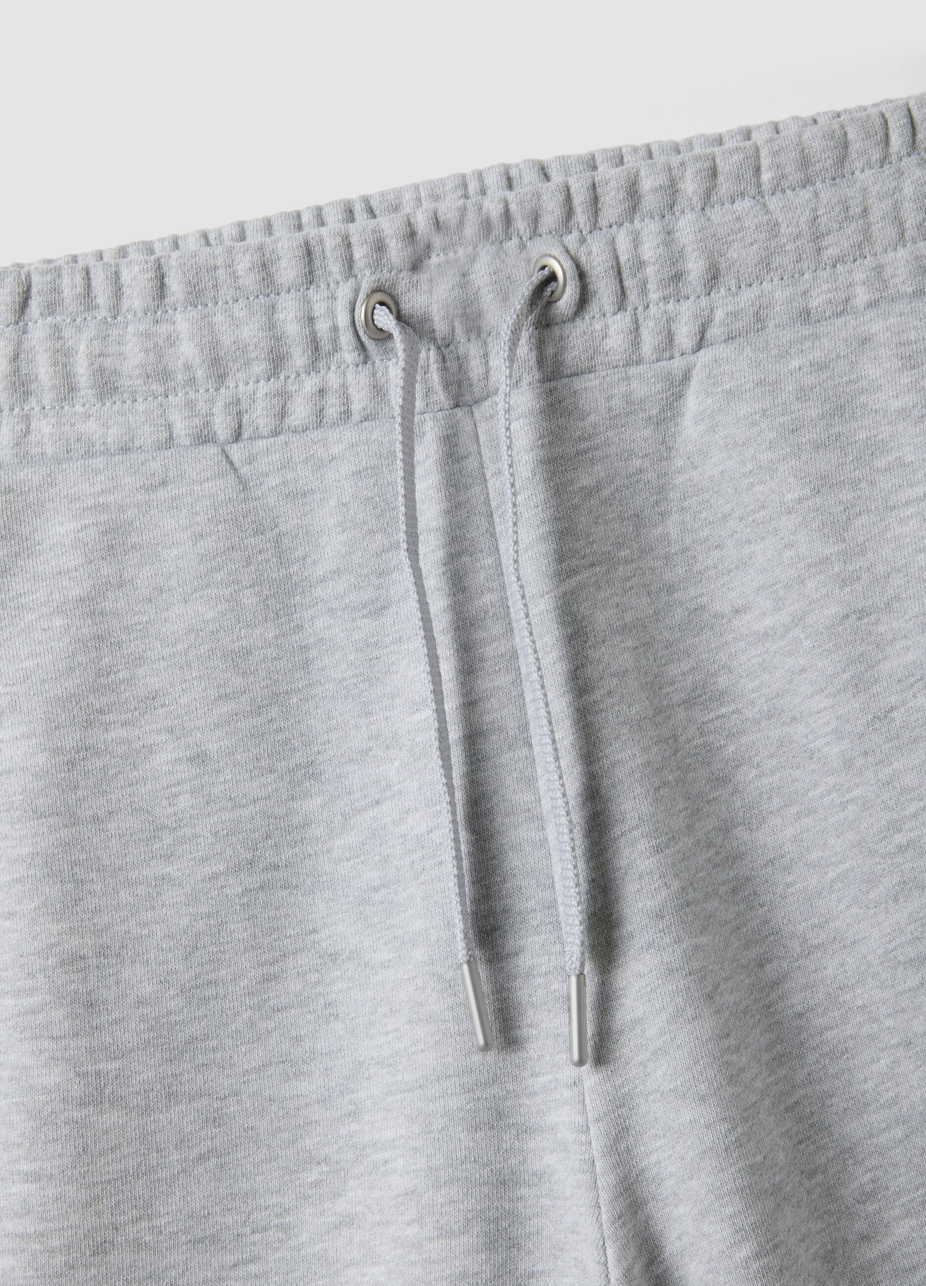 Girls&rsquo; grey culotte trousers in pure organic cotton