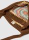 Multicolour Cotton Blend Beach Bag with Crochet Details_2