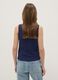Blue Cotton Blend Regular Fit Tank Top_2