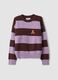 Multicolour striped viscose-blend jumper with teddy bear embroidery, regular fit_0