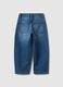 Wide-leg pure cotton blue jeans for children_1